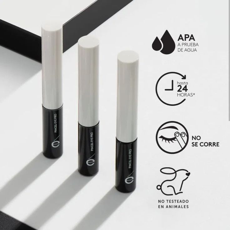 Delineador liquido negro punta pincel 